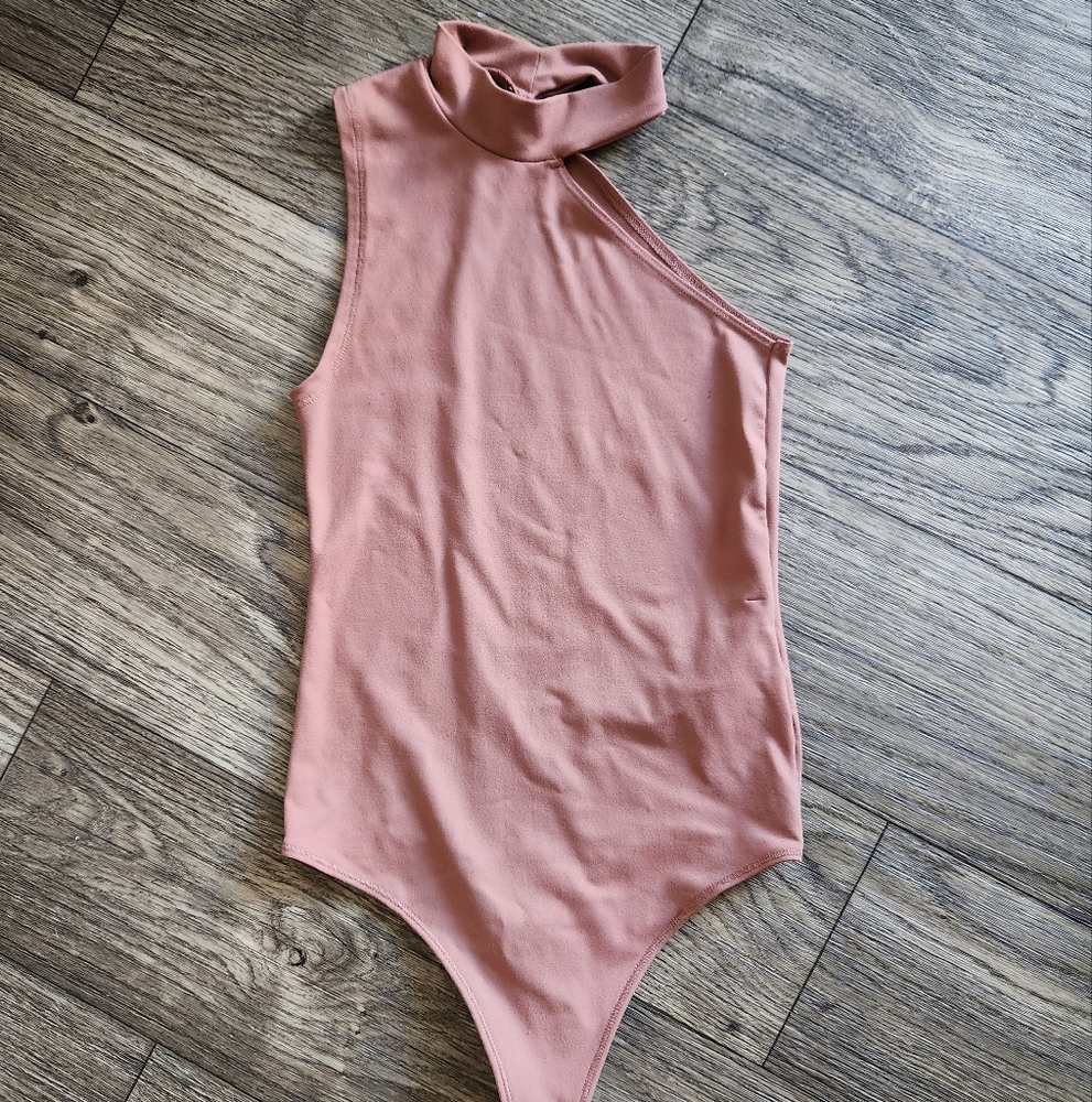 Abercrombie & Fitch Soft AF Mauve Brown Nylon Sleeveless Tank Bodysuit Size XS